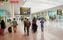 Flight information in El Prat airport